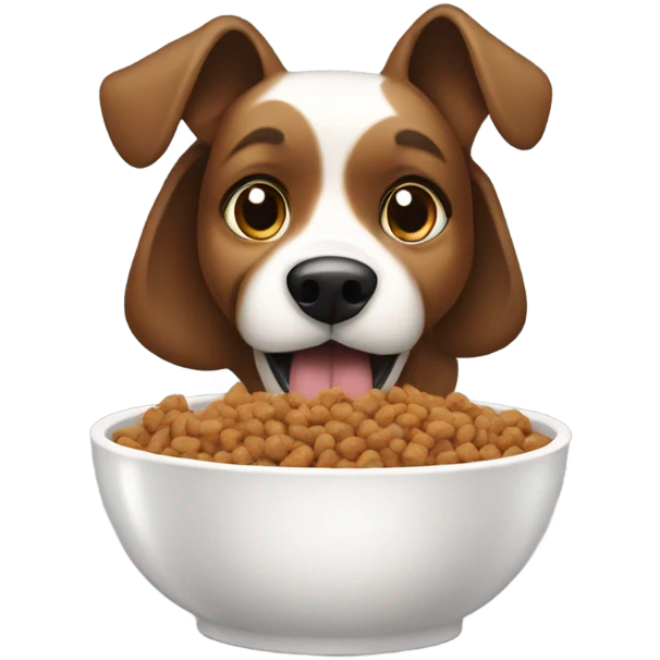 Dog eating food emoji