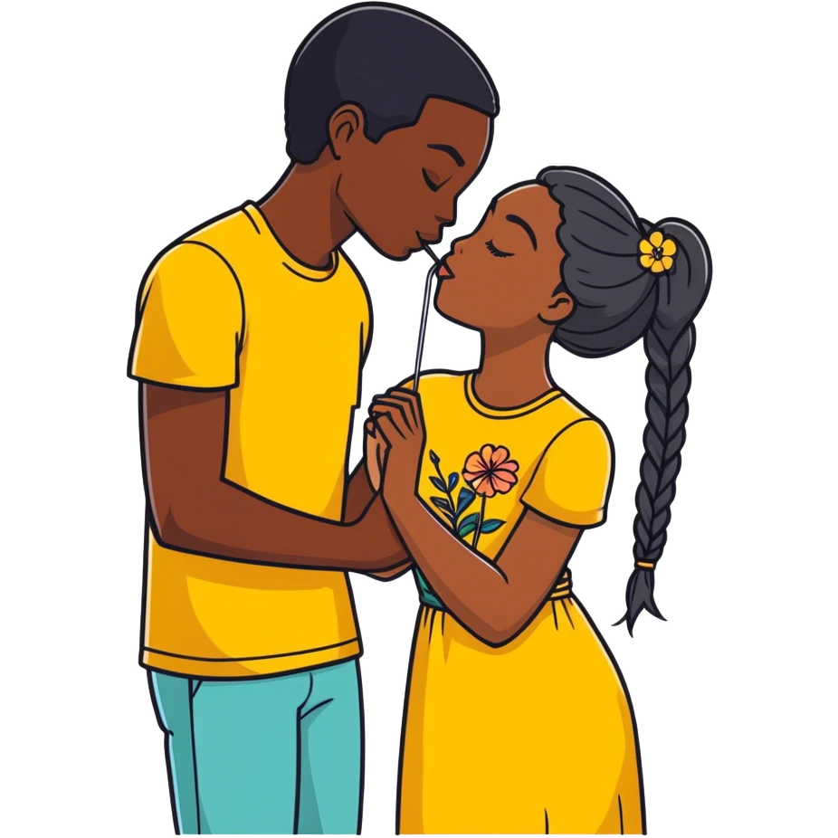 👩🏾‍❤️‍💋‍👨🏾🪡 emoji