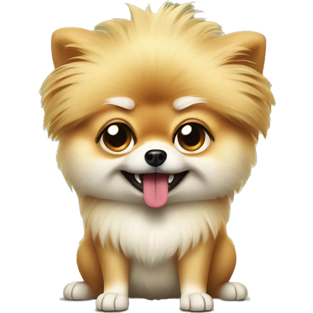 angry pomeranian with white wine in paw emoji