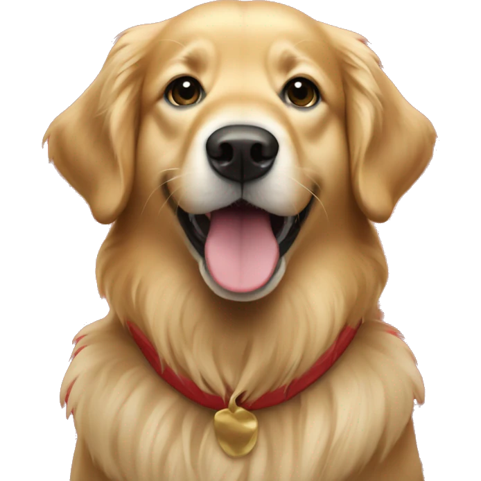 christmas golden retriever emoji