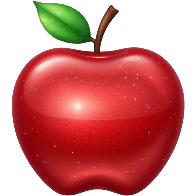 red glitter apple emoji