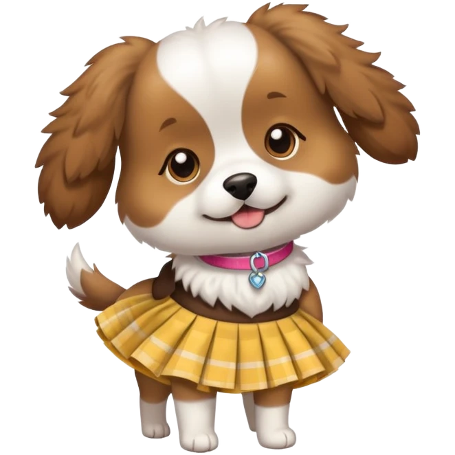 dog with skirt emoji
