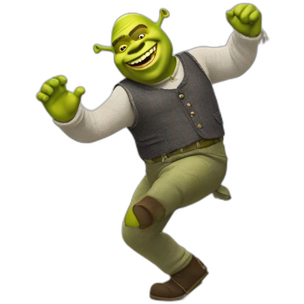 Shrek qui danse le moonwalk emoji