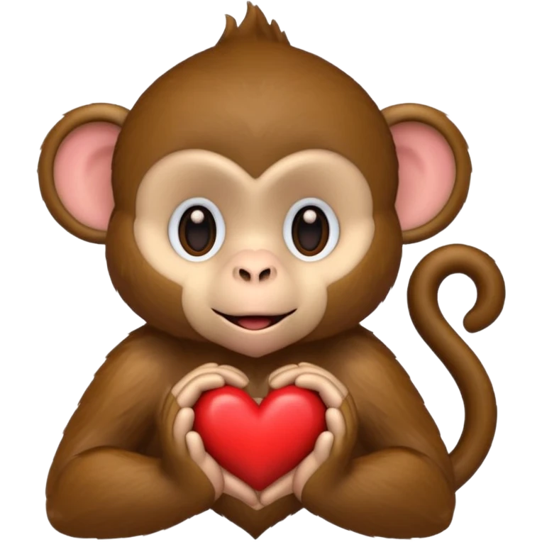 monkey with heart emoji