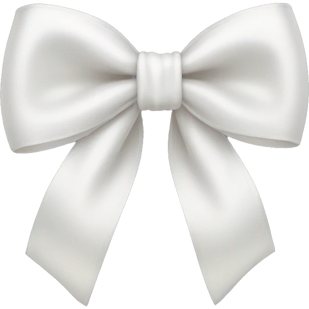 white satin bow emoji