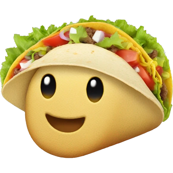 taco with angel wings emoji