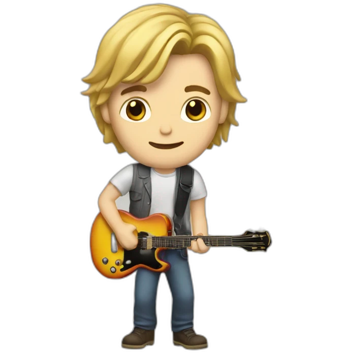 Kurt cobbain playing guitar emoji