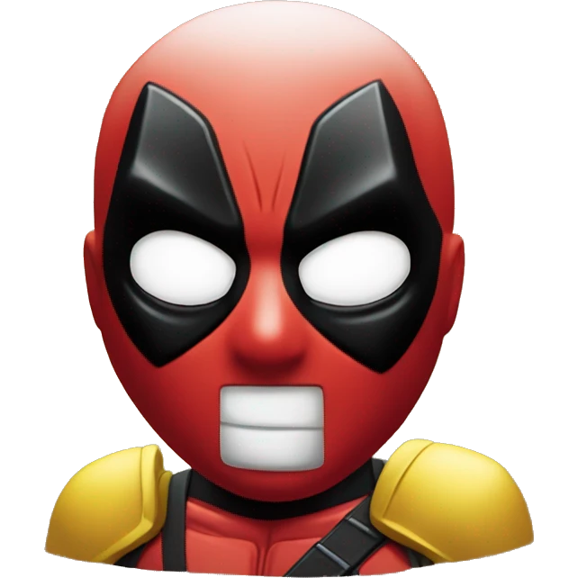 Deadpool apple style emoji but yellow instead of red emoji