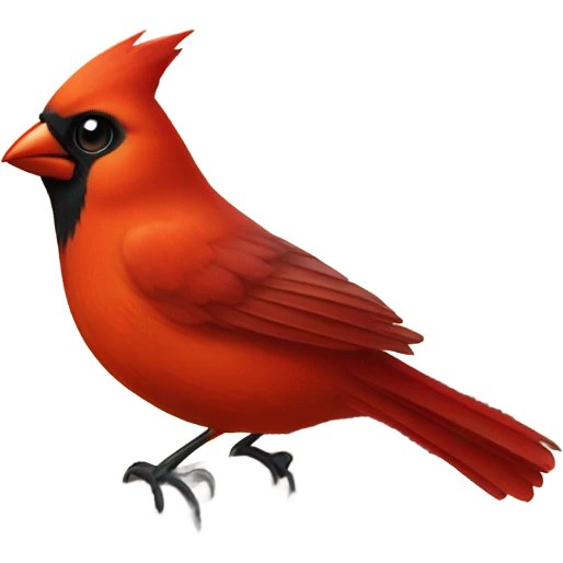 Cardinal bird  emoji