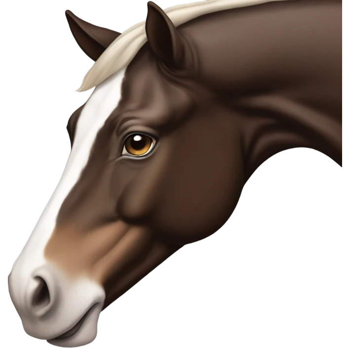 Horse bai pie chocolaté with blue eyes emoji