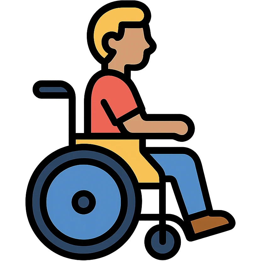 man with a physical disability, such as a wheelchair user emoji