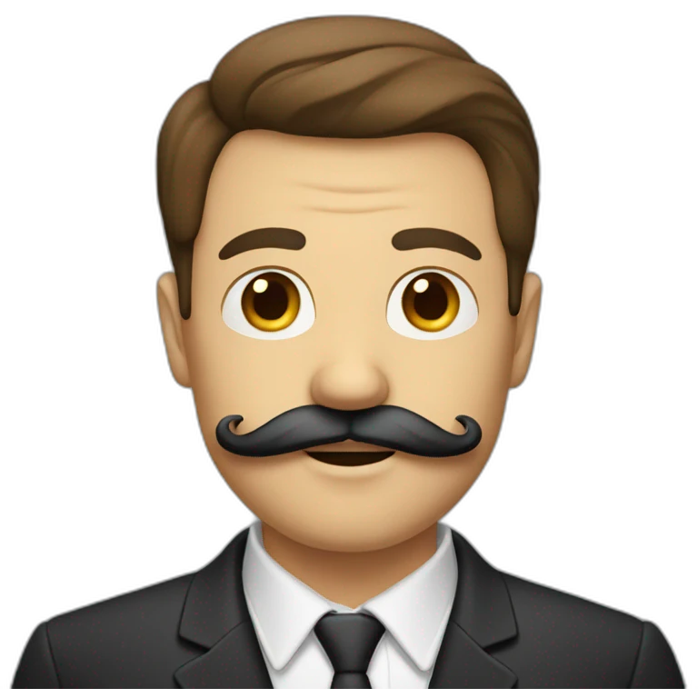 Homme avec moustache carré emoji