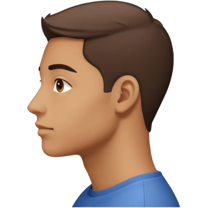 the profiile of a face, looking completely to one side emoji