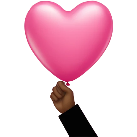 Big heart hands party balloon emoji