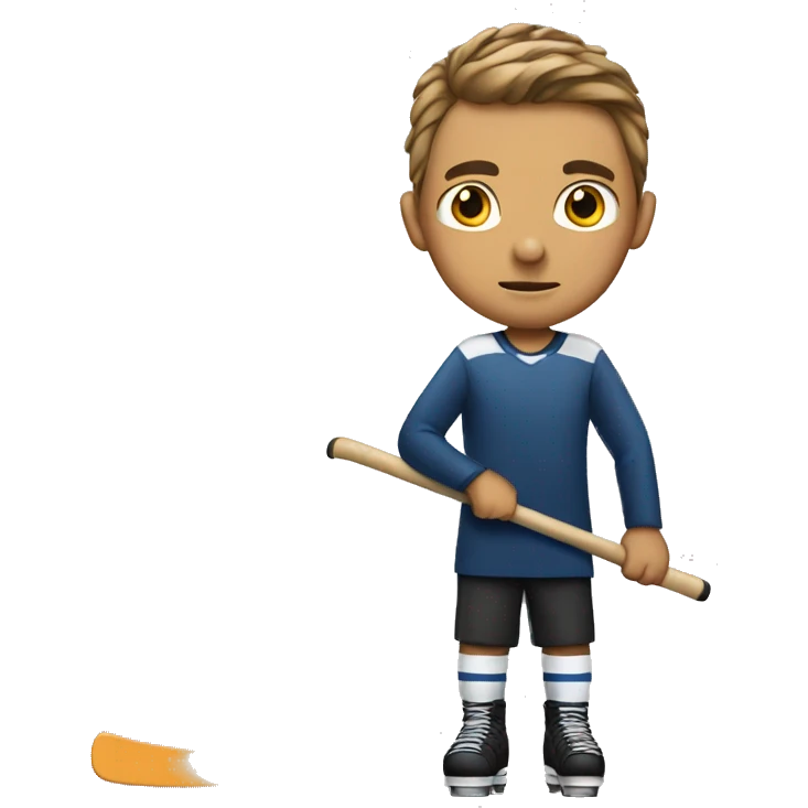 Guy with a hockey stick  emoji