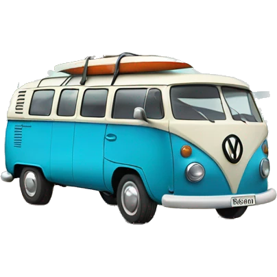 surfer with vw bus emoji