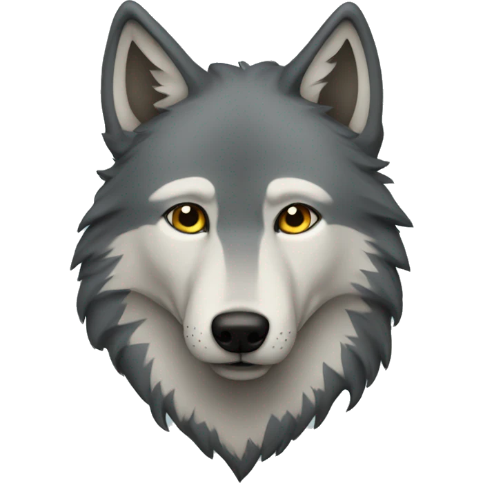 half face half wolf emoji