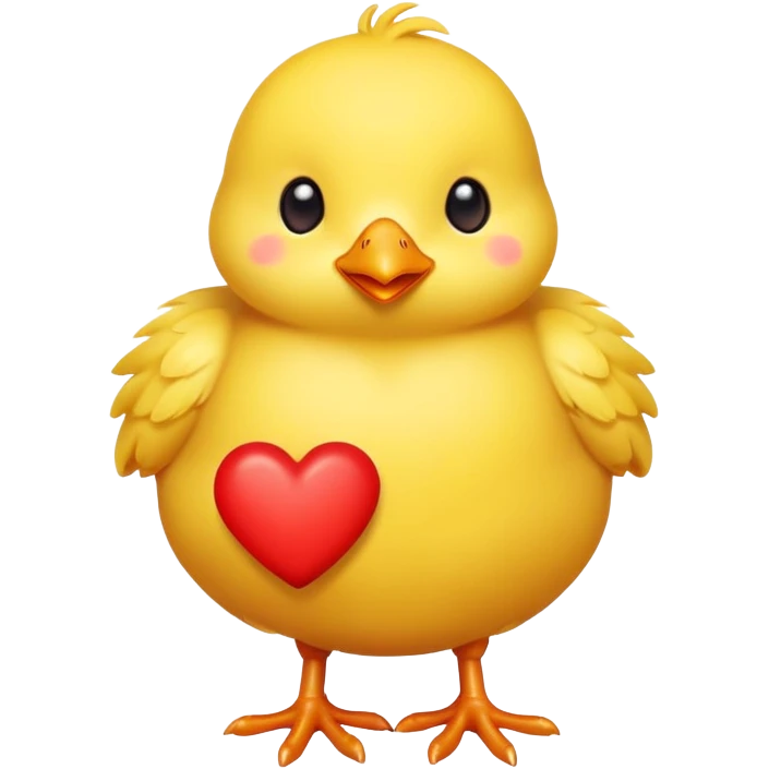 🐥 with small hearts on it  emoji