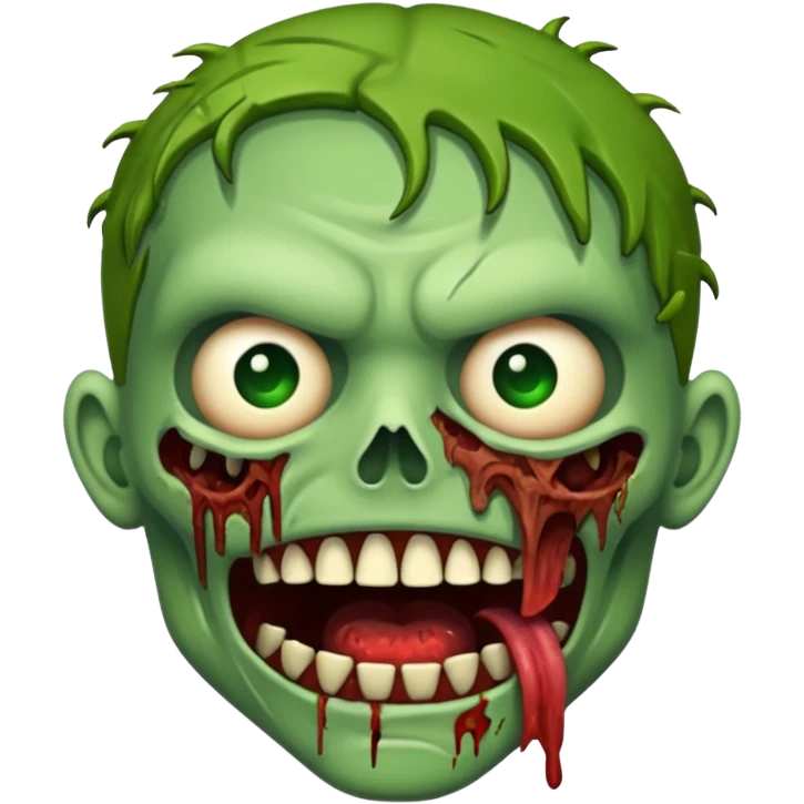 Me faça um emoji de zumbi com a boca rasgada emoji