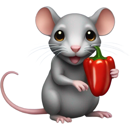Rat with chilli emoji