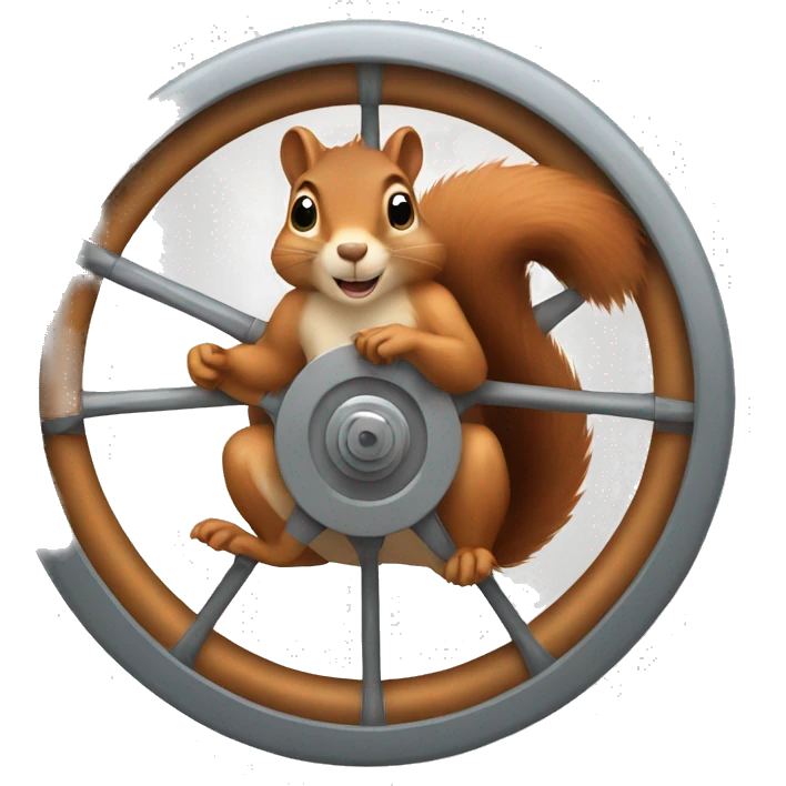 Squirrel in a wheel emoji