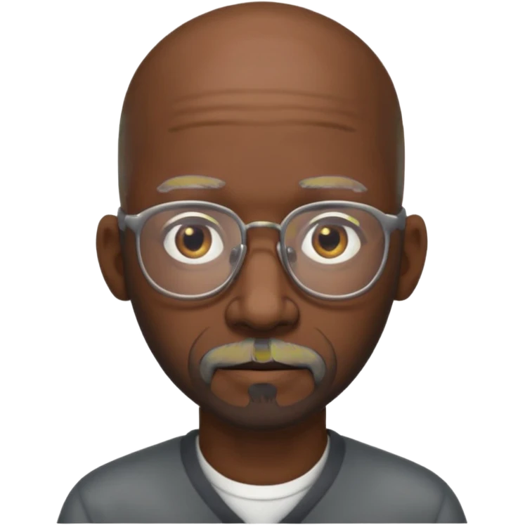 bald gray beard black man glasses emoji