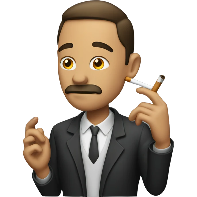 a guy smoking emoji