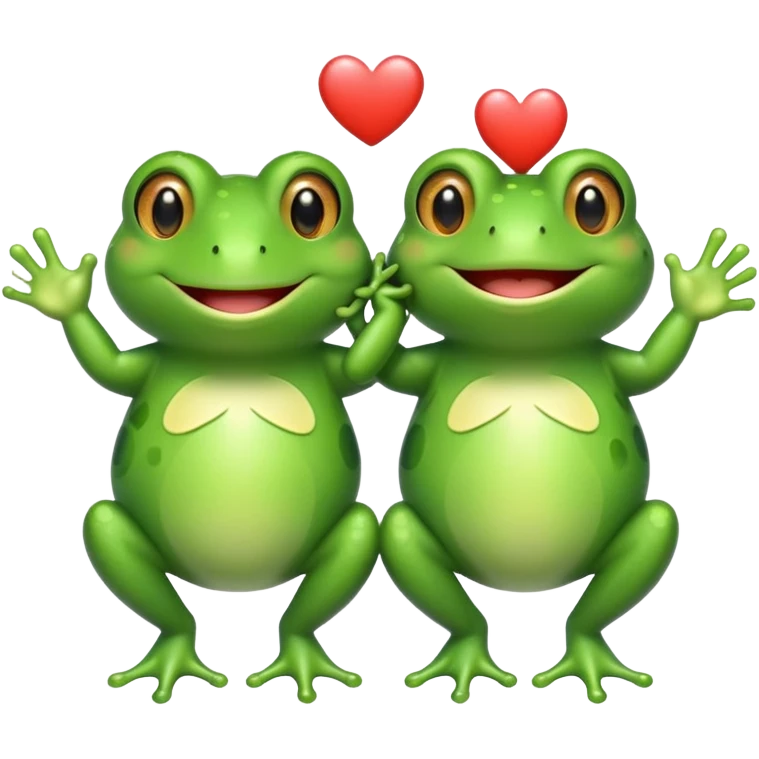 Cute love frogs emoji