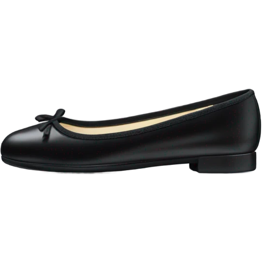 Black Chanel ballet flats emoji