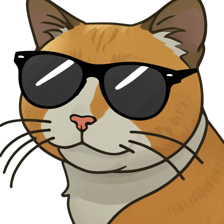 Cat with sunglasses emoji