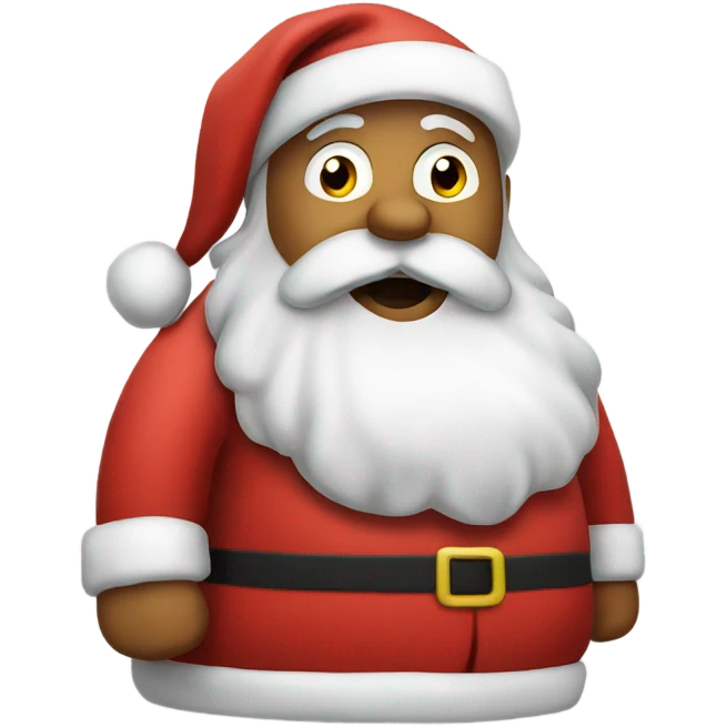 Santa with a big butt emoji
