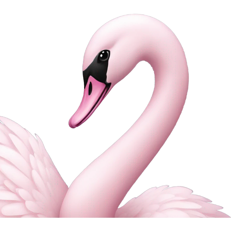 pastel pink swan emoji