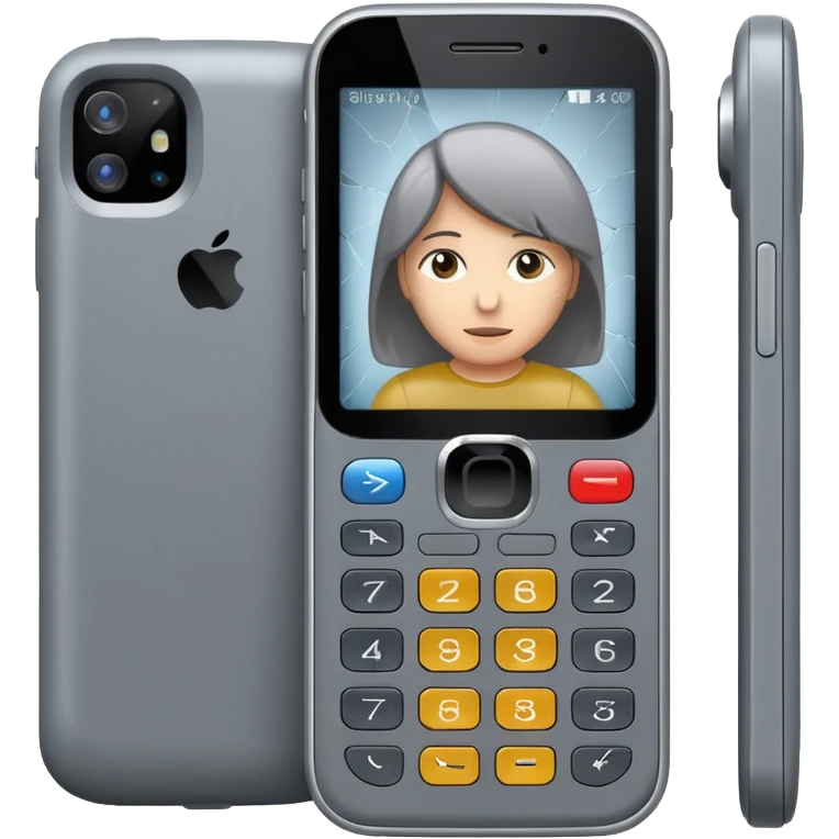 telefóno movil viejo sin emoji simple minimalista emoji