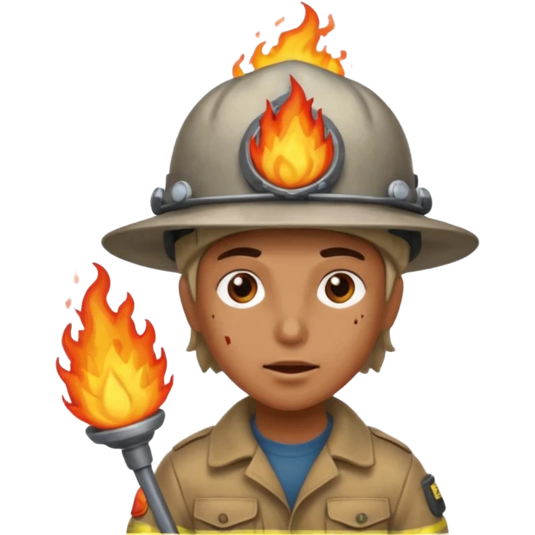 Brain with fire describe passion explorer person emoji