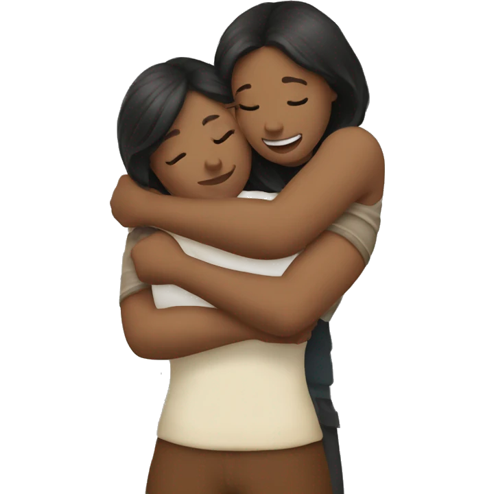 Bear hug women emoji