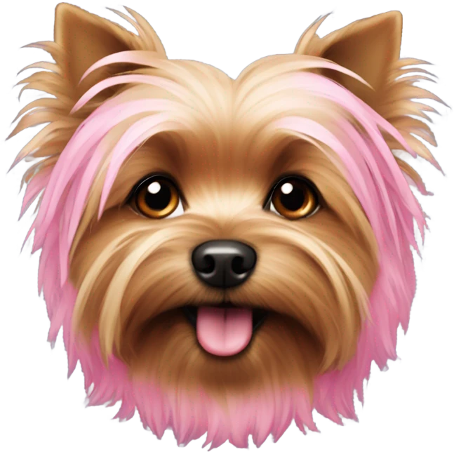 Pink yorki dog emoji