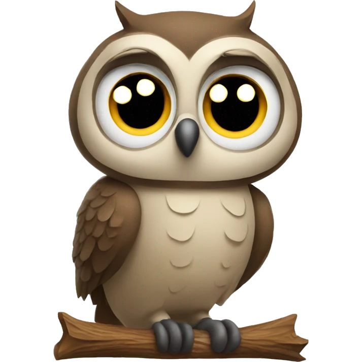 Pensive owl emoji
