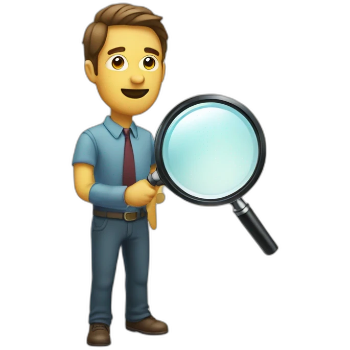 Magnifying glass man emoji