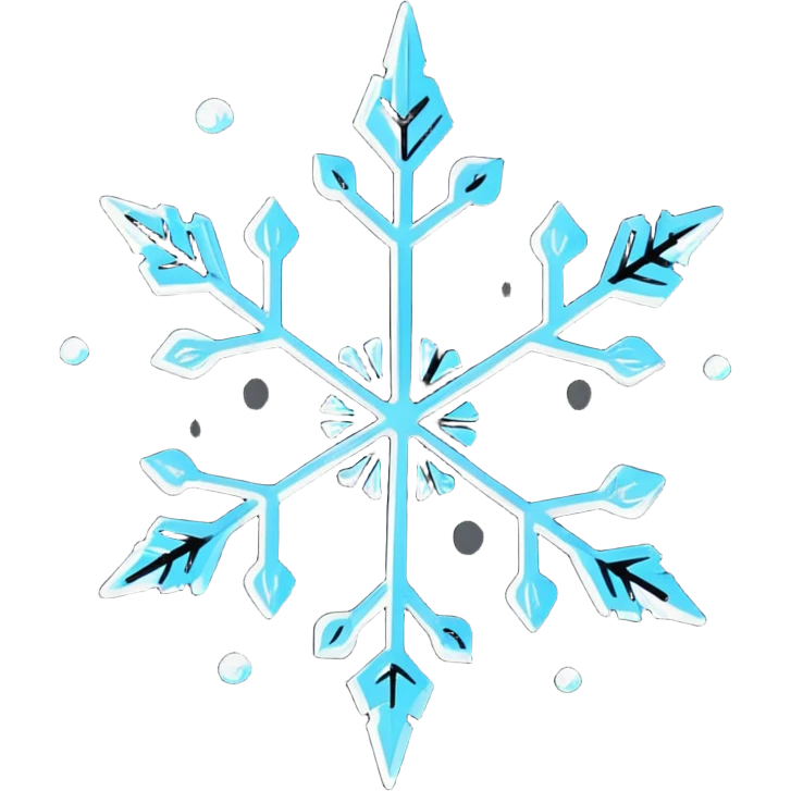Cute snowflake with icicles emoji