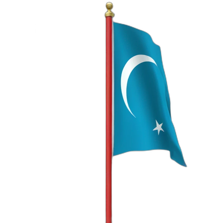 turkish flag in blue emoji