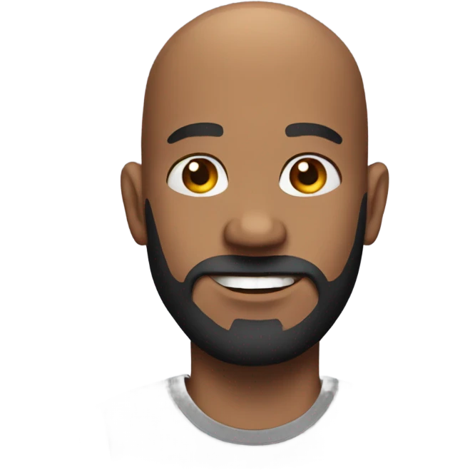 bald man with beard portrait emoji