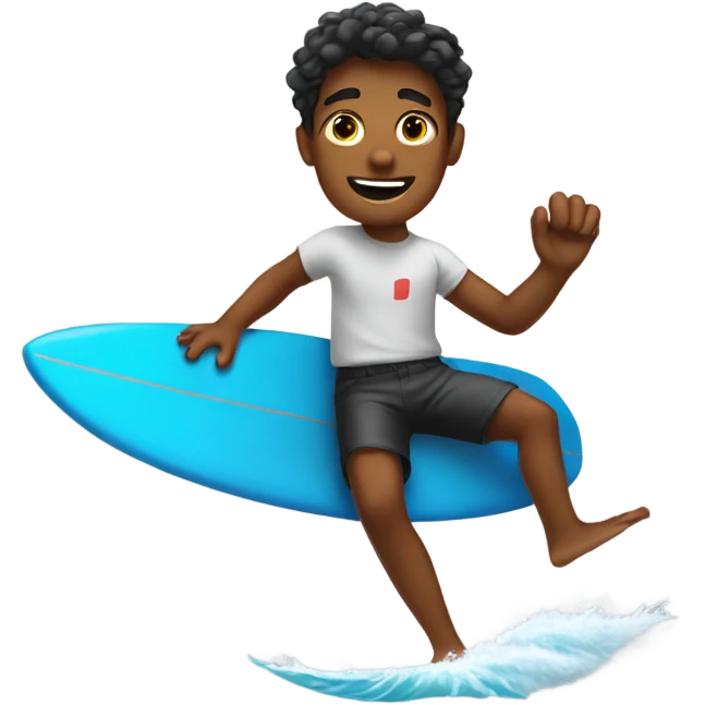 young man surfing emoji