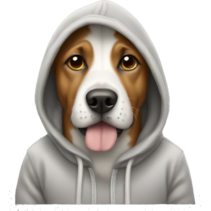 Dog wearing hoodie  emoji