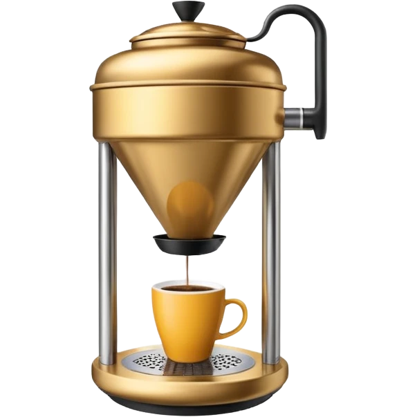Brewing stand for coffee emoji