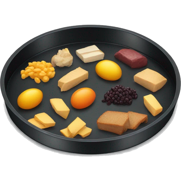 black food tray emoji