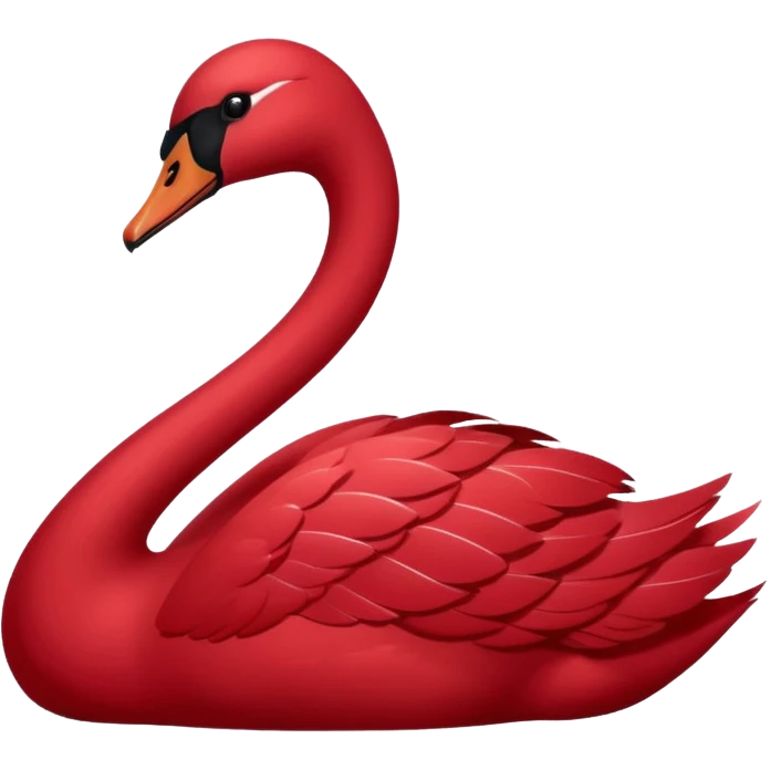 Dark red swan emoji