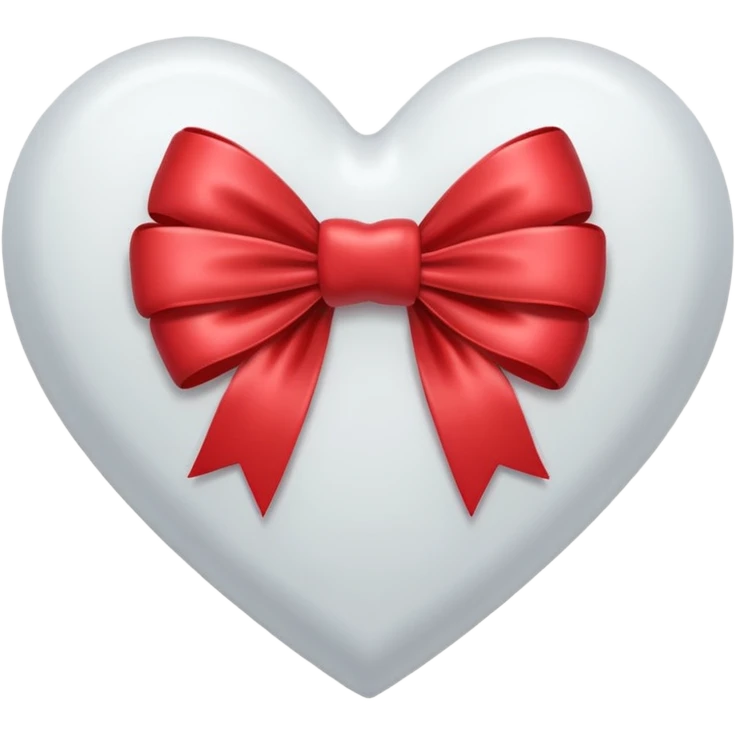 heart with a bow, white emoji