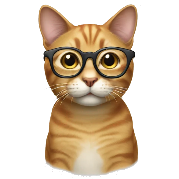 Cat with glasses emoji