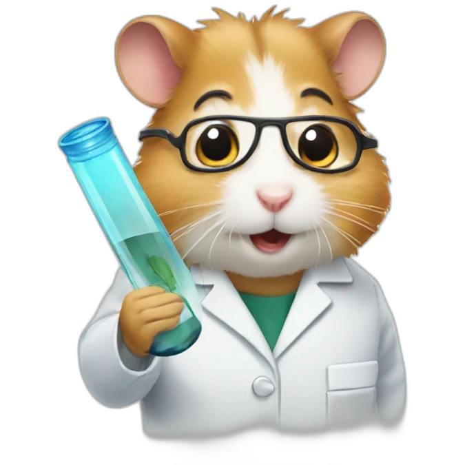 Hamster scientist emoji