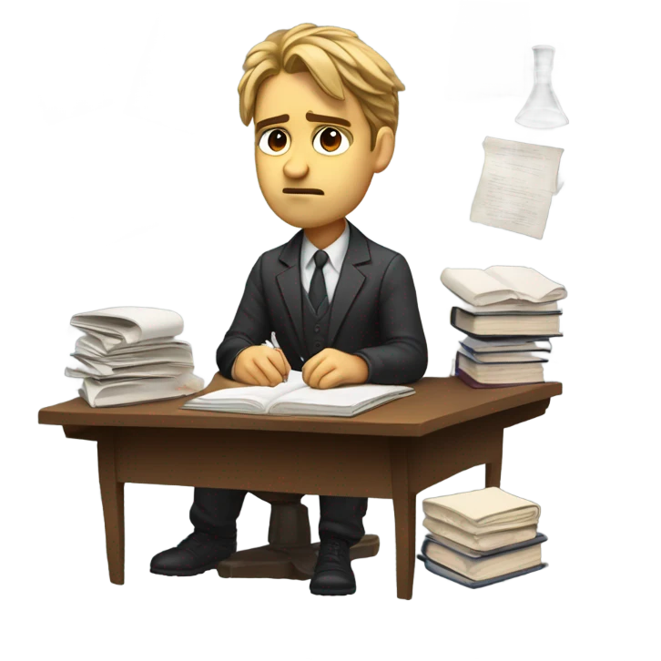 Sad law student emoji